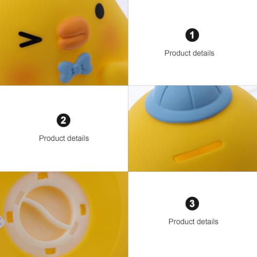Alcancía de pollito amarillo en vinilo Holibanna para monedas 8