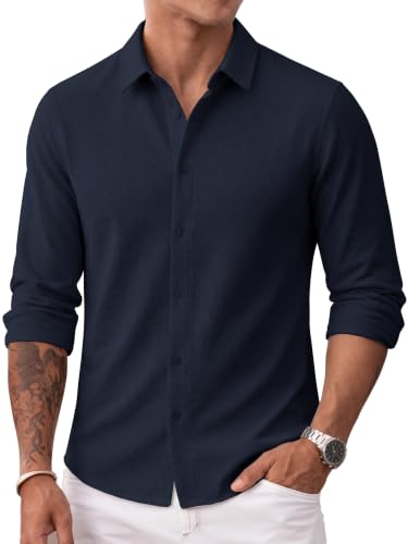 Image of Noble Monk Men's Full Sleeve Shirt | Casual Formal Button Down Top | Regular Fit Stylish Wear | Comfortable Everyday Apparel