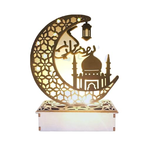 23GUANYI Decorações do Ramadão, luzes do Ramadã estrela da lua (cinzento)