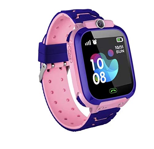 Reloj inteligente Q12 para niños con pantalla táctil de 1.5 pulgadas y ranura SimCard rosa