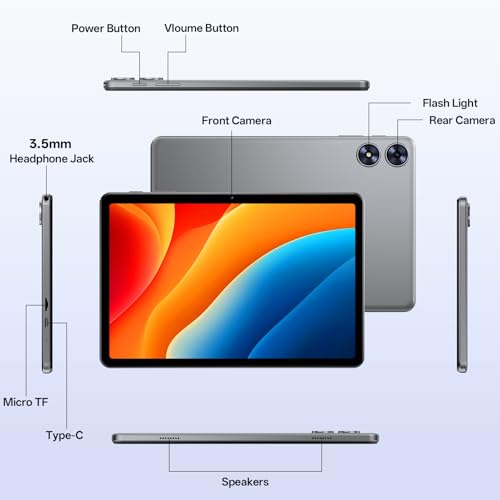Image of Tablet 10 inch, Android 15 Tablet, Blue