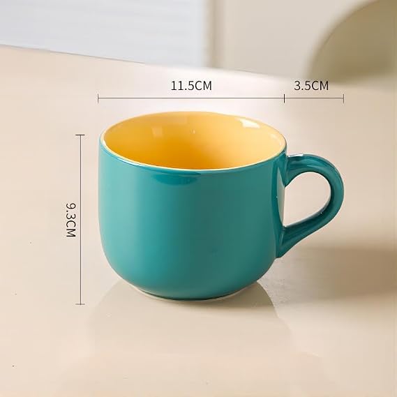 Large Capacity Ceramic Coffee Mug, 22 oz/650 ml Breakfast Mug and Soup Bowl with Handle Extra Large Cappuccino, Tea, Latte or Hot Cocoa Mug for Office and Home Use (Blue2)