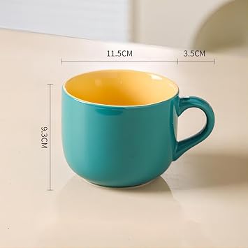 Large Capacity Ceramic Coffee Mug, 22 oz/650 ml Breakfast Mug and Soup Bowl with Handle Extra Large Cappuccino, Tea, Latte or Hot Cocoa Mug for Office and Home Use (Blue2)