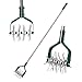 Rotary Cultivator Tool，Garden Hand Tillers with Adjustable Handles，Durable and lightweight Suitable for repair the lawn, grass seedsowing, soil loosening and soil aeration, Versatile garden tool