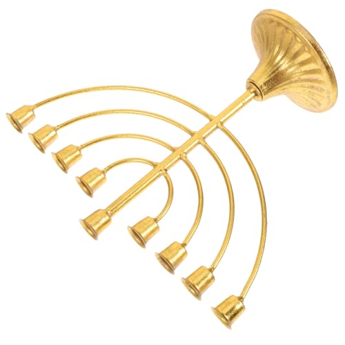 Chandelier Hanoukka 9 branches en fer forgé stable et durable