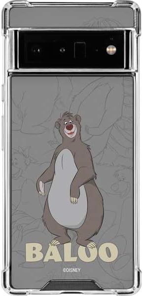 Skinit Clear Phone Case Compatible with Google Pixel 6 Pro - Officially Licensed Disney Jungle Book Baloo Portrait Design