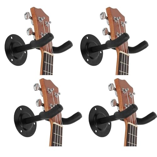 Image of CERLINK Guitar Wall Hanger, Guitar Wall Mount, Guitar Hanger Wall Hook Stand Rack for Acoustic | Electric | Bass Guitar | Banjo | Mandolin, Guitars Accessories (Pack of-4)
