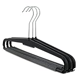 Schaffen Sie Ordnung und Platz in Ihrem Kleiderschrank mit diesem 10er Set Kleiderbügel aus Kunststoff mit rutschhemmenden Schaumsteg
