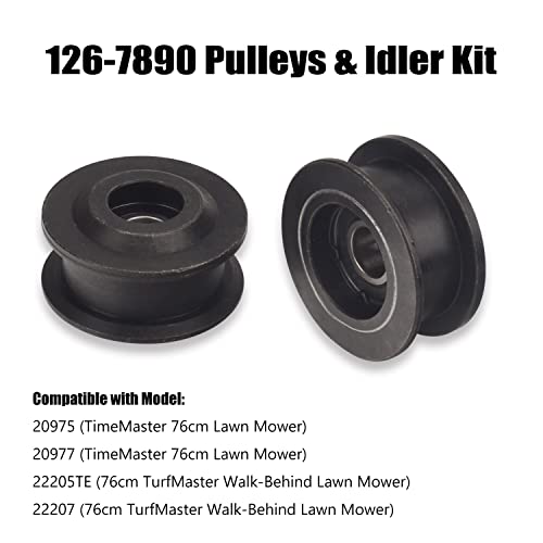Ohoho 126-7890 Pulleys & Idler Kit Compatible With Toro/Exmark 126-7890 126-5880 126-0316 131-4506 131-4509 Lawn Mower - Fits Model 20975 20977 22205Te 22207 22210 22215 22225 22235 #TOP3