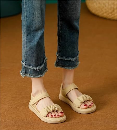 Women's Flat Sandals Comfortable Thick Sole Open Toe Flat Sandals Adjustable For Summer Dressy Formal Daily Work Party4