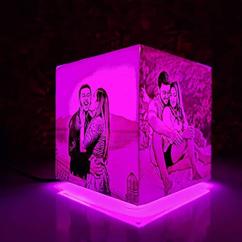 ZOCI VOCI Valentines Day Gift Photo Lamp - Anniversary Gift Wife, Birthday Gift Husband, Wedding Gifts Couple - Led Photo Frame, Acrylic Body, Hd Prints, Matt Finish (Color Of Love), Multicolor 3