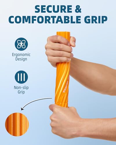 Fitense Flex Therapie Bar Kit, 10/20/30/40LBS Widerstand Bar, Tennisarm Therapie Bar, Twist Hand Exerciser Bars für Relief Tennisarm, Golfer Ellenbogen, & Tendinitis, Verbesserung der Griffstärke