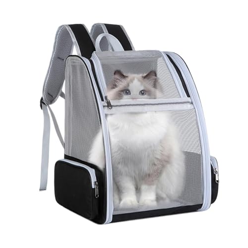 de transporte para mascotas - Transportín para mascotas - Transportín para mascotas | Transportín para gatos transpirable grande | Mochila porta perros de malla | de transporte para