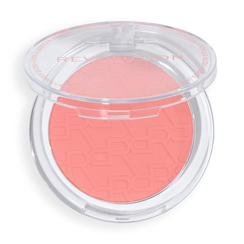 Image of Revolution, Blusher Reloaded, Talc-Free Powder Blush with Matte Finish for Cheeks, Rich Pigment & Buildable, Vegan & Cruelty-Free, Peach Bliss