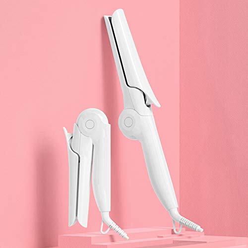 Hair Straightener and Curler Professional Flat Iron for Hair Straightening Curling, Fold-able, Anti-Frizz, Negative Ionic Technology for Travel, Dual Voltage, Instant Heating
