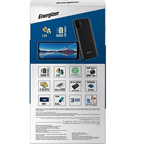 Energizer U608S – 4G Mobiltelefon med Dubbla SIM-kort – Svart