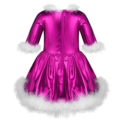 Disfraz de danza metálico para niñas color rosa talla 10 miniatura 2