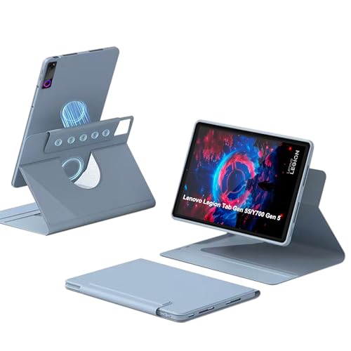 Étui 360 rotatif pour Lenovo Legion Tab Gen 5 housse magnétique bleu