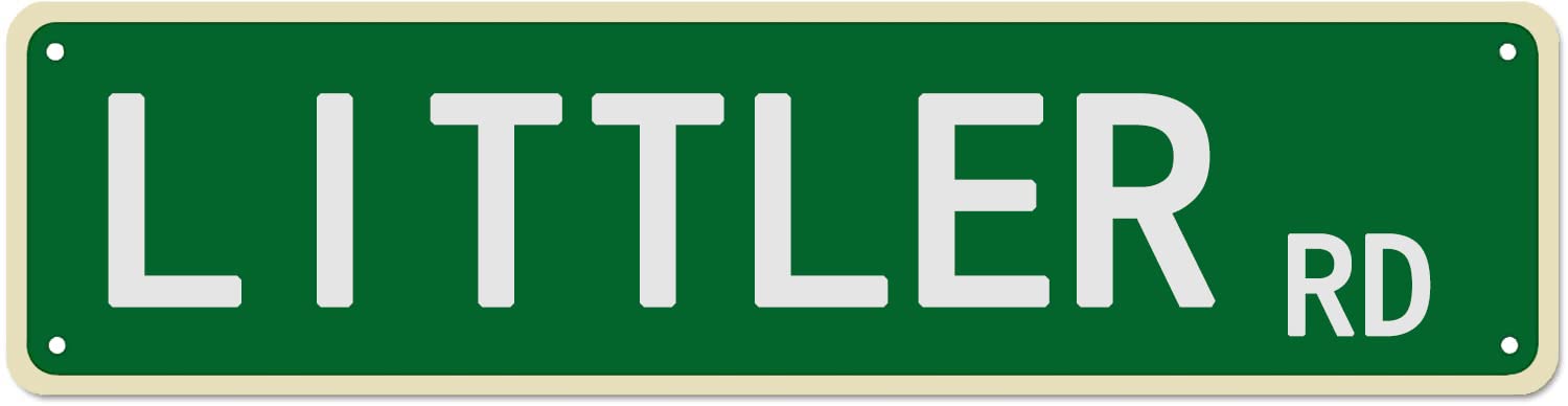 Littler Rd Retro Tin Signs Aluminum Metal Plaque Porch Decor Home Kitchen Bathroom Club Wall Yard Coffee Funny Decor 4x16 Inch