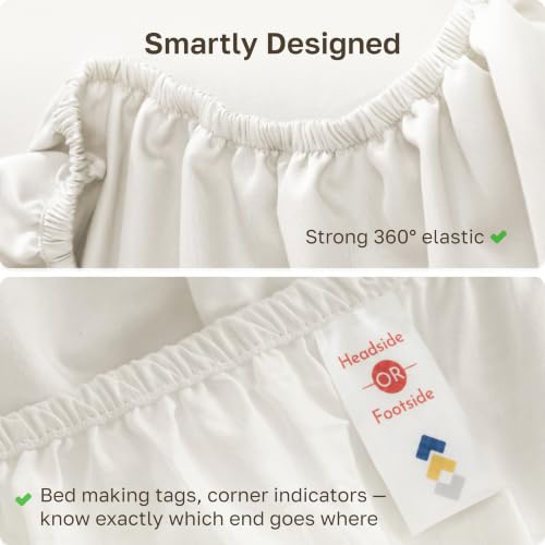 California Design Den 100% Cotton Sateen Deep Pocket Queen Fitted Sheets - image 5