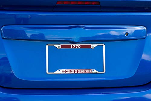 Desert Cactus College of Charleston License Plate Frame Car Tag Holder for Front or Back of Car Cougars C of C Officially Licensed Metal (Year)