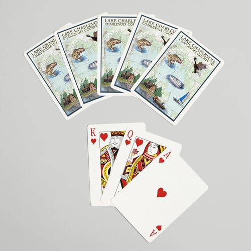 Mazo de 52 Cartas Poker Carta Náutica Lake Charlevoix miniatura 7