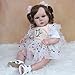 YIHANGG 50 Cm Femmina Bambola con I Capelli Lunghi Bambola Reborn 22 Pollici Silicone Morbido Bambolotti Pelle 3D Vene Visibili Carino Principessa Vestirsi Bambini Compleanno Natale Regalo