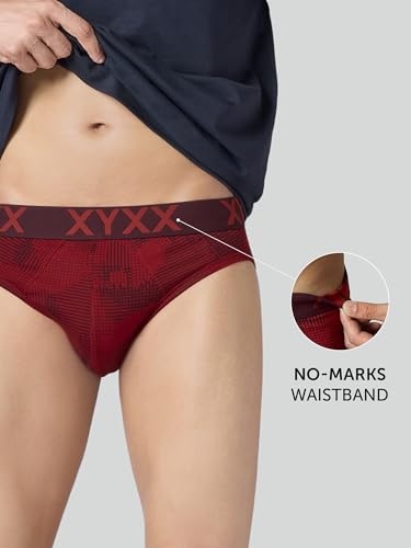 Image of XYXX Metrix Cotton Modal Brief for Men | Snug Fit with Anti-roll no-Marks Waistband | Printed Underwear for Men Combo