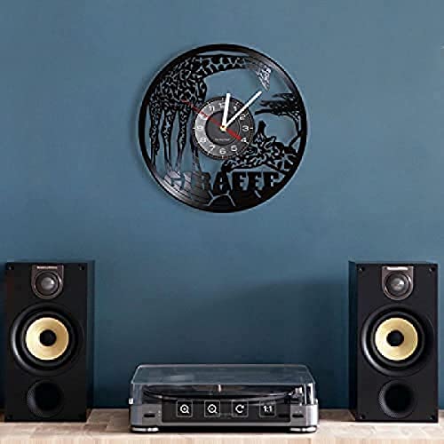 Horloge décorative girafe en vinyle idée cadeau originale - 4