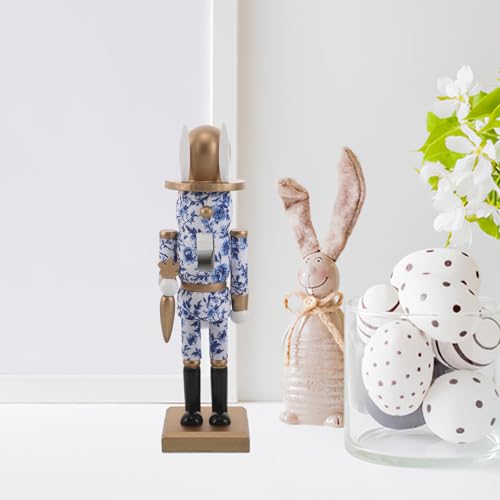 Statue de Lapin Décorative Compacte Casse-Noisette Pâques Bois