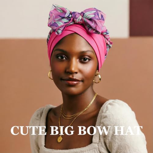 Image of DRESHOW Turban Headwrap for Women Long Hair Head Scarf Headwraps Chemo Headwear Lightweight Hair Loss Covering Hat