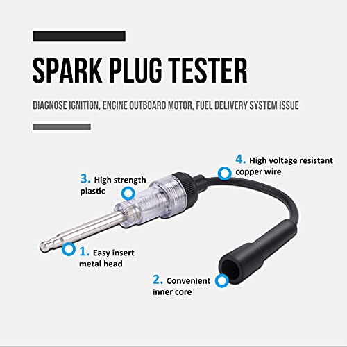 Lichamp 12pcs Compression Tester Adapter Kit with Spark Tester, Automotive Engine Cylinder Leak Down Compression Test Motor Pressure Gauge