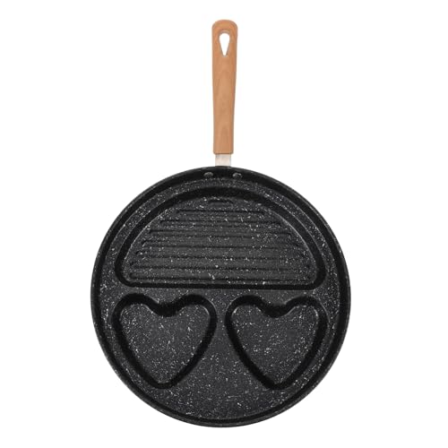 Beaupretty 耐久性ノンスティック煎蛋フライパン 調理しやすい 向け朝食用 多機能ホットケーキ卵焼きパン ガス火対応 取っ手付き収納簡単