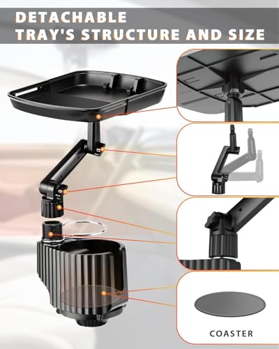 Portavasos expansor 4 en 1 para carro con bandeja ajustable miniatura 2
