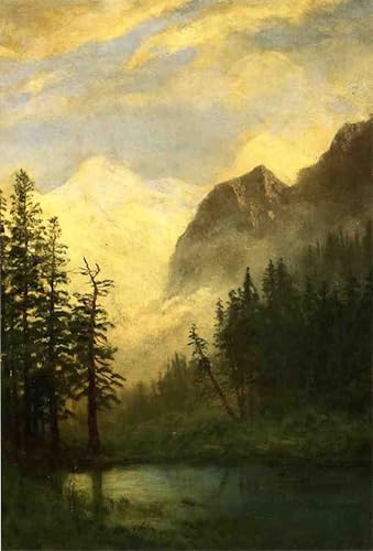 Paysage au clair de lune par Albert Bierstadt, le grand poster pour habiller un mur vide