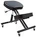 CO-Z Tabouret Ergonomique, Repose Genoux Ajustable, Chaise Ergonomique à Genoux Professionnelle, Chaise de Bureau à Genoux Orthopédique avec roulettes pour Améliorer Posture (Noir, sans Dossier)