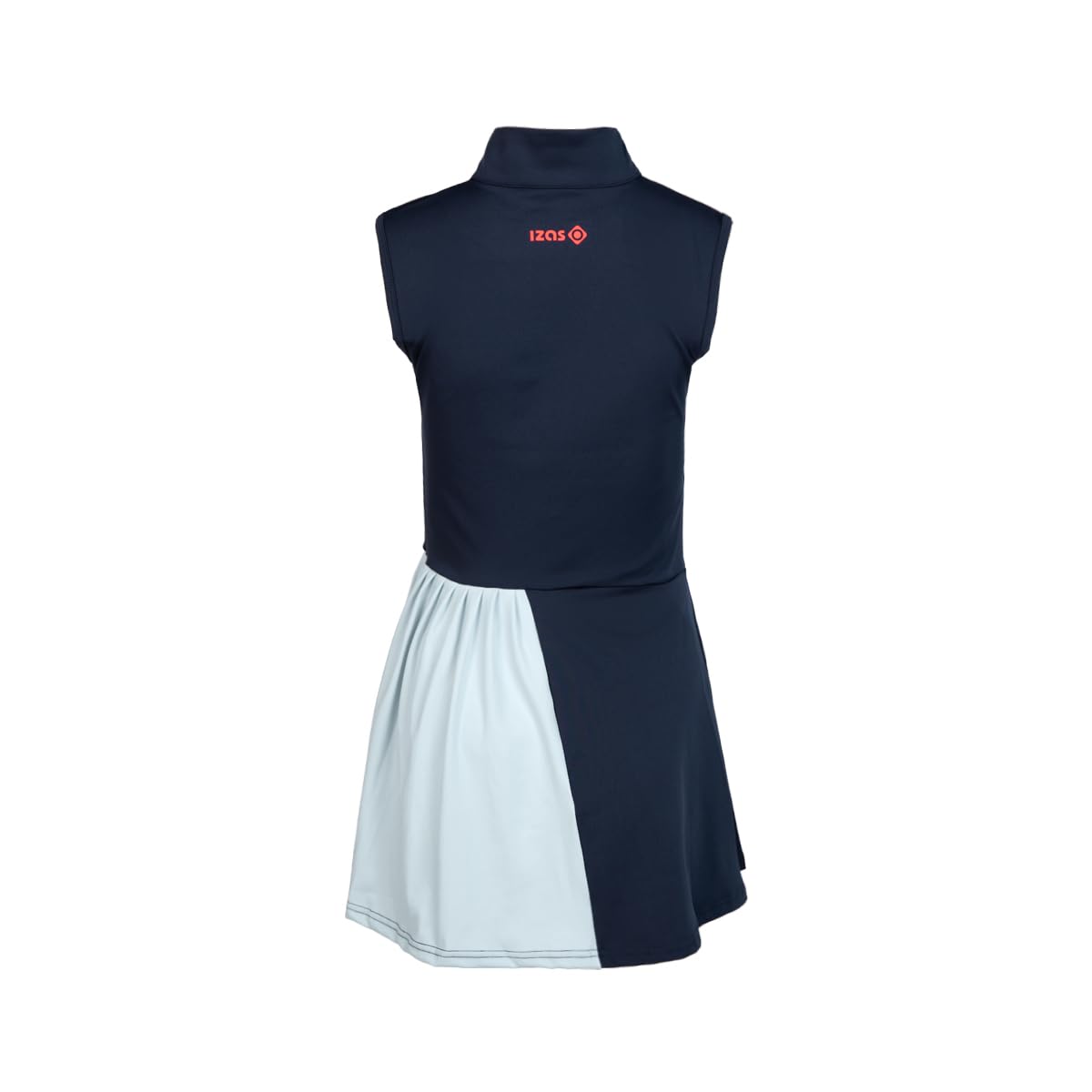Izas Idaho Vestido de Padel para Mujer Elástico con Falda Plisada y Cuello con Cremallera. Prenda Deportiva Transpirable y de Secado Rápido con Bolsillos