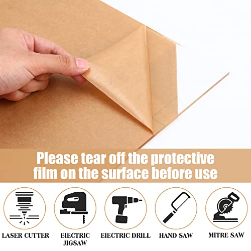 Wesiti 10 Pieces Clear Acrylic Sheet Cast 1/8" for Laser 3 mm Thick Acrylic Cutter Clear Plastic Sheet for Art Design Wedding Party Sign DIY Craft Photo Frame Display (12" X 16") - Image 4