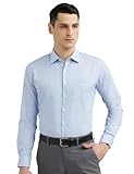 Van Heusen Men's Solid Slim fit Formal Shirt (VHSFBSLB833567_Faded Blue 40)