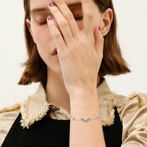 URONE Bat/Cat Bracelet 925 Sterling Silver Animals Bracelet Bat/Cat Jewelry Gifts for Women2