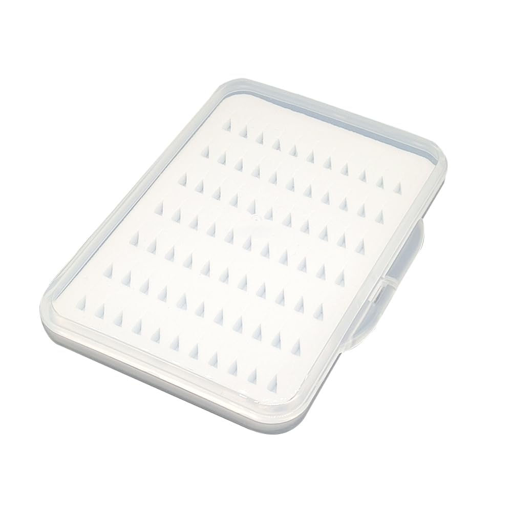 Dongker Small Fly Fishing Box,Transparent Lure Storage Box With Foam Slots Inside For Fishing Lure Accessories Storages