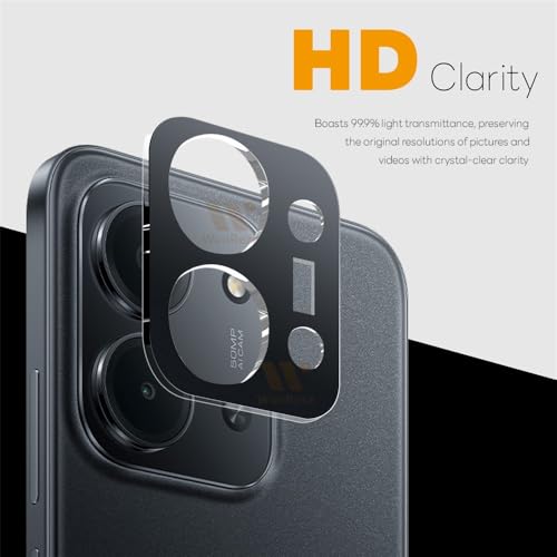Image of Pack 1- Back Camera Glass Protector for Redmi 15C 5G [3D Premium] Camera Glass Protector (Black)