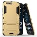 Produktbild Huawei P10 PLUS Hülle, Huawei P10 Plus Hülle Case, MHHQ Hybrid 2in1 TPU+PC Schutzhülle Rugged Armor Case Cover Dual Layer Bumper Backcover mit Ständer für Huawei P10 Plus -Gold