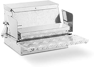 Wiesenfield Automatic Chicken Feeder Poultry Feeder Chicken Feeder 11.5kg Footboard 400g WI-CF-150 (Galvanised Steel, Embossed Aluminium, Grey)