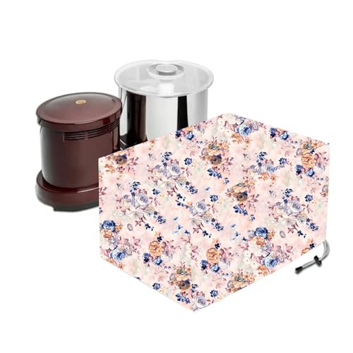 Image of HomeStore-YEP Dust Proof Water Proof Nonwoven Laminated Wet Grinder Cover for Table Top 2 Litre Ultra Perfect Plus, Perfect S Wet Grinder Golden Flowers
