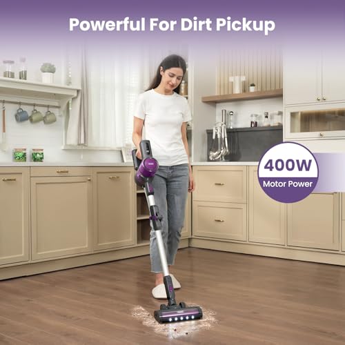 Gevi Cordless Carpet Vacuum Cleaner for Home, Ultra Long Battery Life Stick Vacuum with Bendable Wand, 100,000RPM Deap Clean Vacuum for Hardwood Floor, Carpet & Pet Hair by Gevi - Image 2