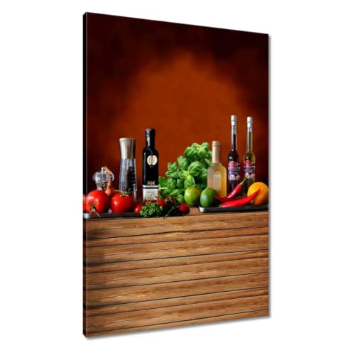 Peinture sur toile Cooking essentials 60 x 90 cm, élégance murale pour intérieurs exigeants