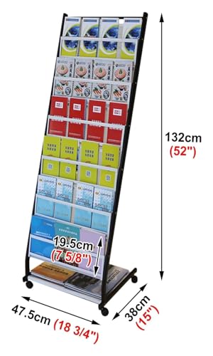 Porte-brochures étagère pour rangement de livres magazines et documents - 3