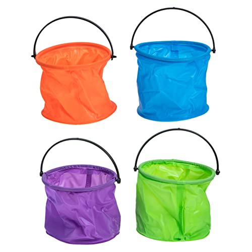 Gogogmee Outdoor Collapsible Telescopic Bucket Square Small PVC Made for Boys and Girls Art Classes and Family Outdoor Activities Random