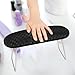 krofaue Nail Arm Rest Cushion, Professional Hand Rest for Nails Tech Black, Microfiber Leather Nail Rest Stand for Acrylic Nails Folding Hand Holder for Nails Pedicure Salon Home Use